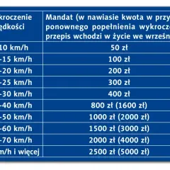 Tabela mandatów za przekroczenie prędkości. Sprawdź, jaki mandat za przeładowane auto grozi za jazdę powyżej limitu.