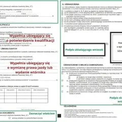 Wniosek o wydanie nowej karty kierowcy g2, z miejscem na zdjęcie 3,5x4,5 cm i podpis.