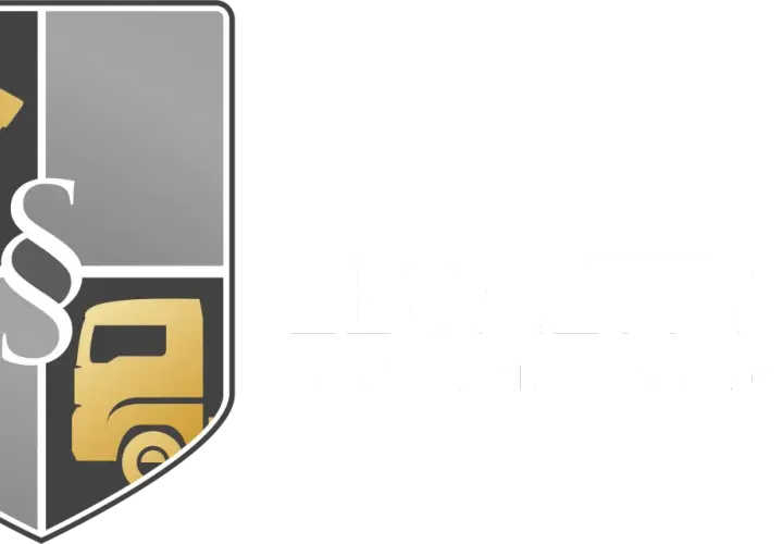 Logo z lwem, paragrafem i ciężarówką. Wirtualne diety dla kierowców to nasza specjalność.
