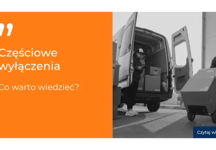 Częściowe wyłączenia w transporcie. Kurierzy rozładowują paczki z vana. Co warto wiedzieć?