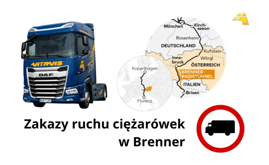Zakazy jazdy przez Brenner - jak zaplanować przejazd ciężarówki