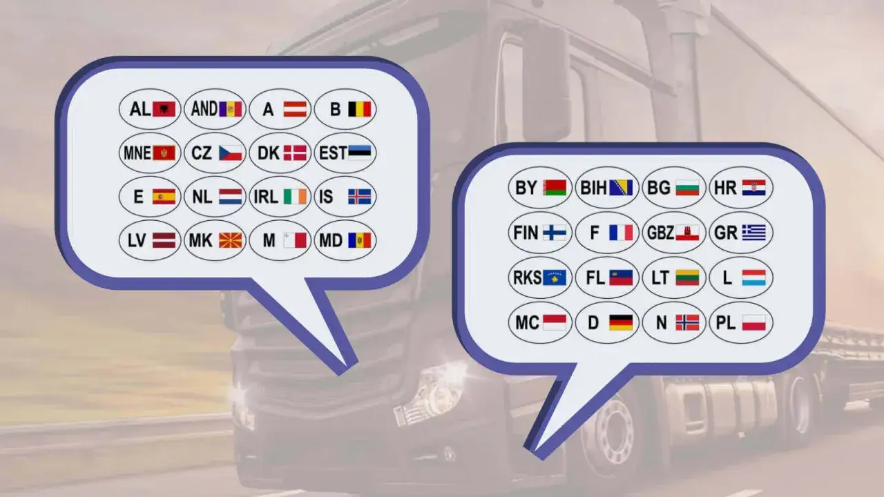Dwa dymki z flagami kraj&oacute;w europejskich. Brak wpisu kraju rozpoczęcia może skutkować karą.