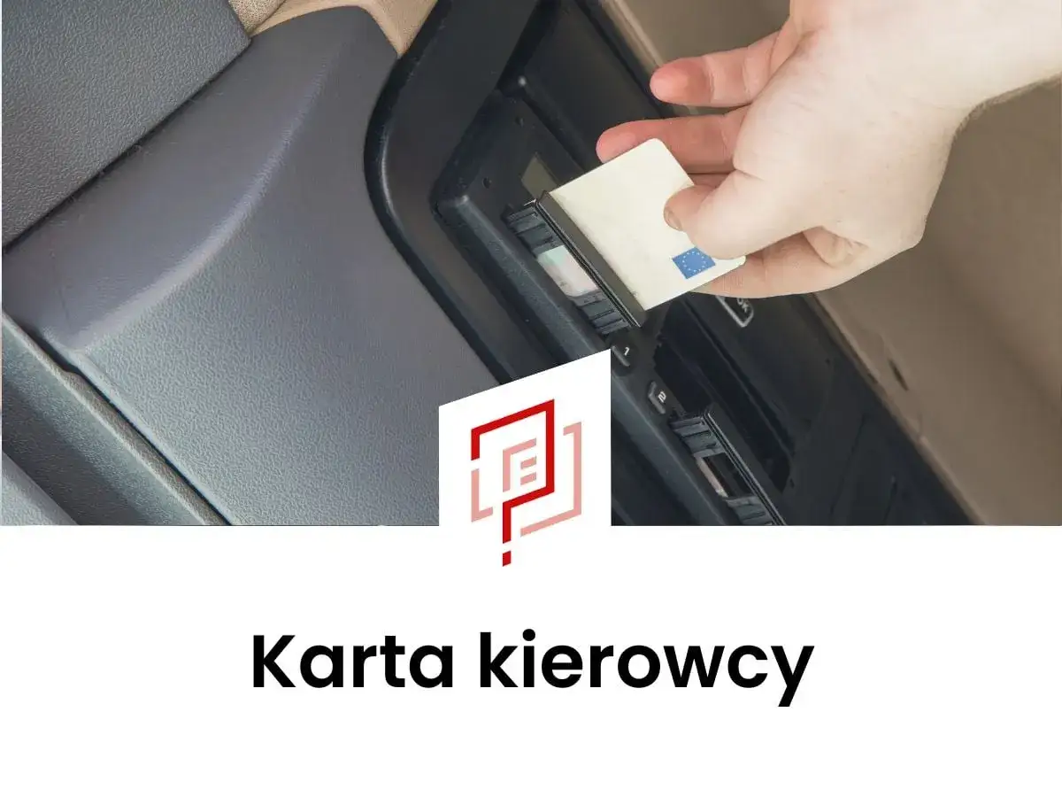 Dłoń wkłada kartę kierowcy do tachografu. Prosty poradnik, jak włożyć kartę do tachografu.